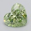 1.05 Ct. Fancy Vivid  Green Heart Lab Grown Diamond