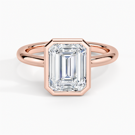 14K Rose Gold Julietta Bezel Solitaire Ring