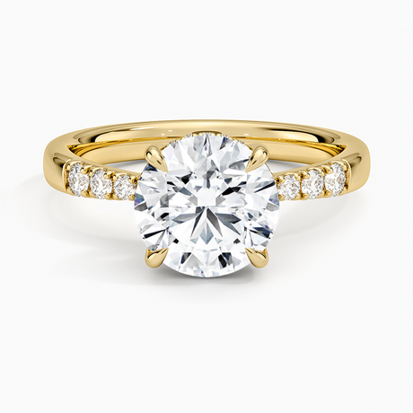18K Yellow Gold Bella Hidden Halo Diamond Ring (1/5 ct. tw.)