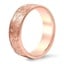 Abstract Pattern Comfort Fit Wedding Band, smallside view