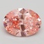 2.95 Ct. Fancy Vivid Pink Oval Lab Grown Diamond