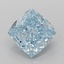 5.06 Ct. Fancy Vivid Blue Cushion Lab Grown Diamond