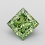 4.28 Ct. Fancy Vivid  Green Princess Lab Grown Diamond