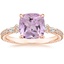 14K Rose Gold Primrose Diamond Ring, smalltop view