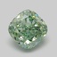 1.02 Ct. Fancy Vivid Green Cushion Lab Grown Diamond