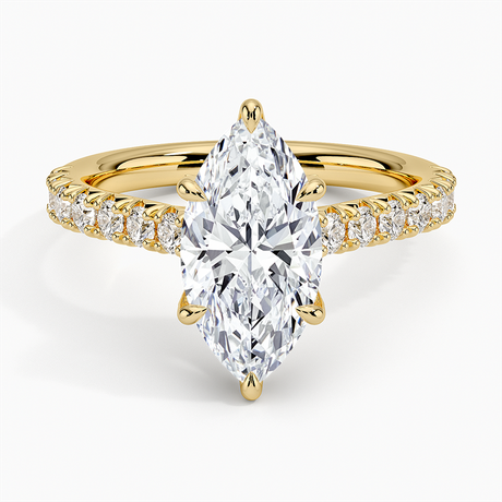 18K Yellow Gold Sienna Half Coverage Hidden Accents Diamond Ring (1/2 ct. tw.)