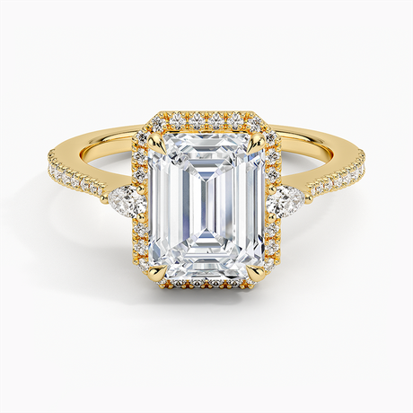 18K Yellow Gold Luxe Aria Halo Diamond Ring (1/4 ct. tw.)