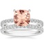 18KW Morganite Amelie Diamond Bridal Set, smalltop view