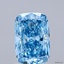 1.48 Ct. Fancy Vivid Blue Cushion Lab Grown Diamond