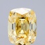 5.01 Ct. Fancy Yellow Cushion Lab Grown Diamond