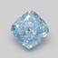 1.15 Ct. Fancy Vivid Blue Cushion Lab Grown Diamond