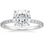 18K White Gold Petite Shared Prong Three-Quarter Coverage Diamond Ring (1/3 ct. tw.), smalltop view