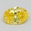 0.52 Ct. Fancy Vivid Yellow Oval Lab Grown Diamond
