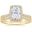 18K Yellow Gold Odessa Diamond Ring (1/5 ct. tw.) with Sonora Diamond Ring (1/8 ct. tw.)