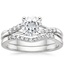 18KW Moissanite Chamise Diamond Bridal Set, smalltop view