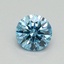 0.56 Ct. Fancy Vivid Blue Round Lab Grown Diamond
