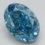 3.33 Ct. Fancy Vivid Blue Oval Lab Grown Diamond