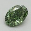1.06 Ct. Fancy Vivid Green Oval Lab Grown Diamond