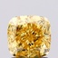 1.54 Ct. Fancy Vivid  Yellow Cushion Lab Grown Diamond