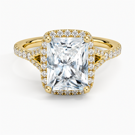 18K Yellow Gold Joy Half Coverage Diamond Ring