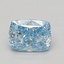 1.02 Ct. Fancy Vivid Blue Cushion Lab Grown Diamond