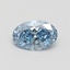 0.71 Ct. Fancy Vivid Blue Oval Lab Grown Diamond