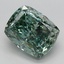 2.75 Ct. Fancy Vivid Green Cushion Lab Grown Diamond