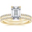 18K Yellow Gold Demi Diamond Ring (1/3 ct. tw.) with Ballad Eternity Diamond Ring (1/3 ct. tw.)
