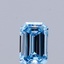 0.30 Ct. Fancy Vivid  Blue Emerald Lab Grown Diamond