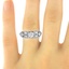The Lisette Ring, smallzoomed in top view on a hand