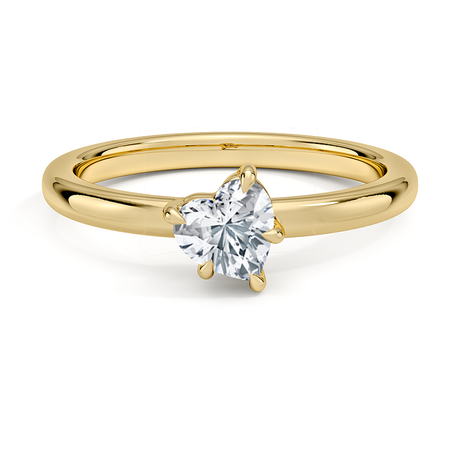 Angled Solitaire Diamond Ring