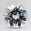 8mm White Round Sapphire