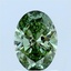 1.06 Ct. Fancy Vivid Green Oval Lab Grown Diamond