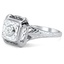 The Hayley Ring, smalltop view on a hand