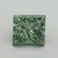 4.04 Ct. Fancy Vivid Pacific Green Princess Lab Grown Diamond