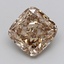 3.93 Ct. Light  Brown Cushion Lab Grown Diamond