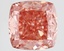 4.10 Ct. Fancy Vivid Brownish Pink Cushion Lab Grown Diamond