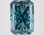6.52 Ct. Fancy Vivid Greenish Blue Radiant Lab Grown Diamond