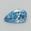 0.42 Ct. Fancy Vivid Blue Pear Lab Grown Diamond