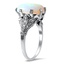The Lavona Ring, smalltop view on a hand