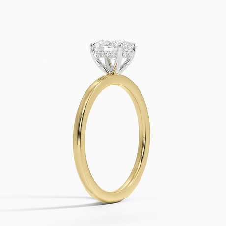 Adorned Mixed Metal Ring - Mixed Metal Engagement Ring