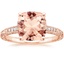 14K Rose Gold Hudson Engraved Diamond Ring, smalltop view