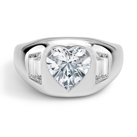 Sloane Three Stone Trapezoid Dome Diamond Ring (1/2 ct. tw.)
