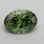 11.01 Ct. Fancy Vivid Green Oval Lab Grown Diamond