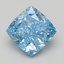 1.59 Ct. Fancy Vivid Blue Cushion Lab Grown Diamond