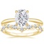 18KY Moissanite Freesia Ring with Curved Versailles Diamond Ring, smalltop view