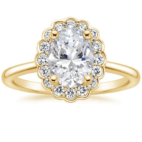 14K Yellow Gold Violette Diamond Ring