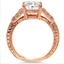 Hand Engraved Rose Gold Step Ring, smallside view