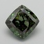 3.28 Ct. Fancy Vivid  Green Cushion Lab Grown Diamond