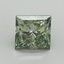 1.50 Ct. Fancy Vivid Green Princess Lab Grown Diamond